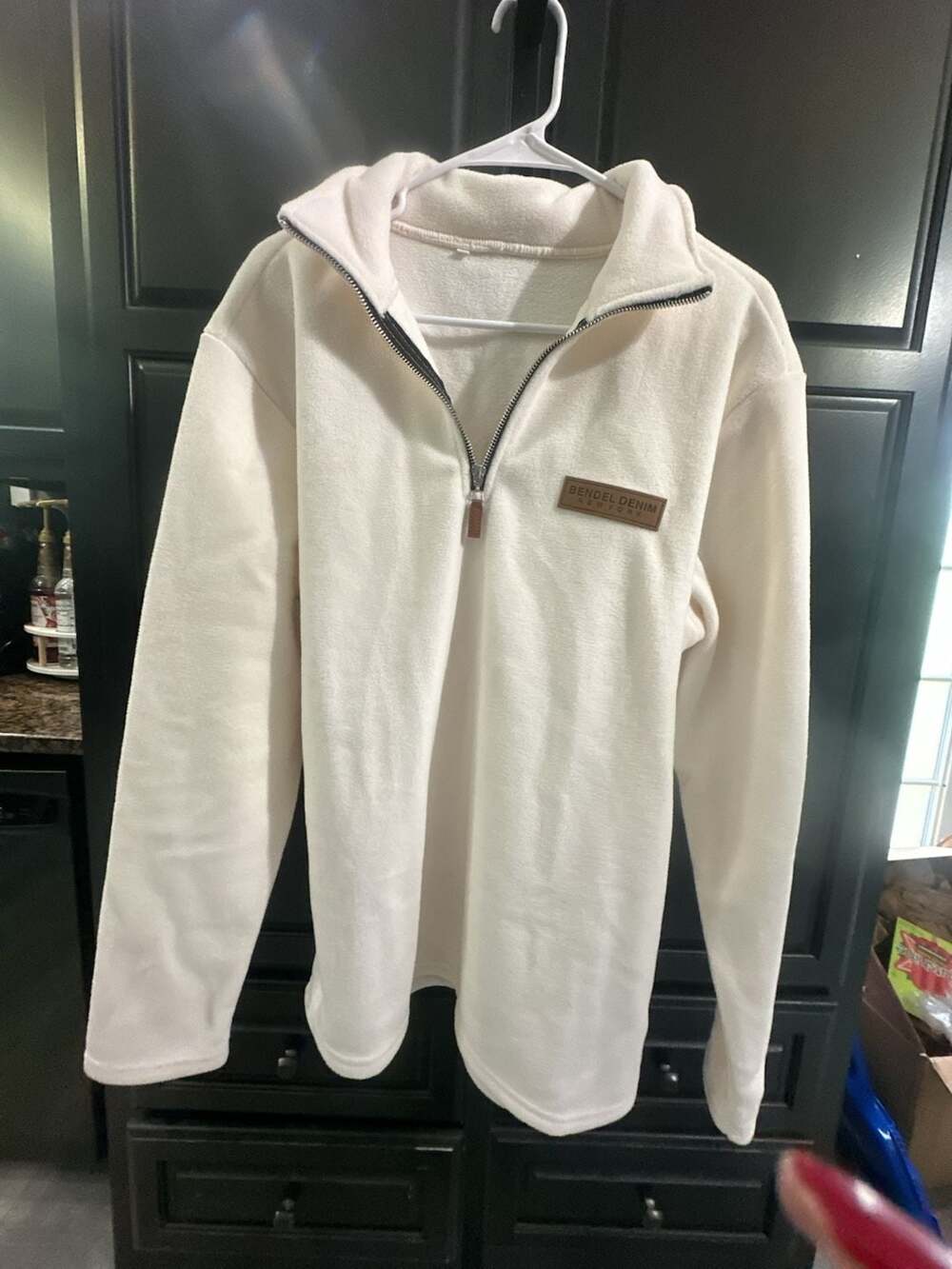 Bendel Denim New York Cream Fleece Half-Zip Pullover #625